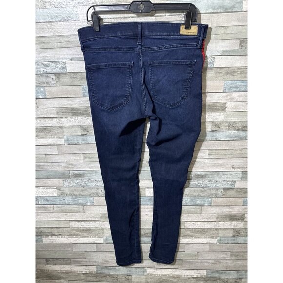 Women’s Express Denim Jeans Dark Wash Mid Rise Legging Stretch Size 12R - Picture 11 of 16